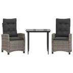 vidaXL Trendy Poly Rattan Patio Dining Set