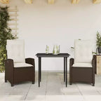 vidaXL Garden Dining Set with Cushions - Poly Rattan