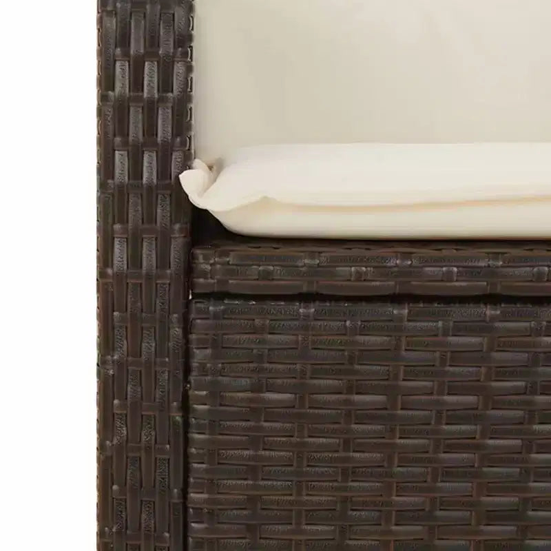 vidaXL Garden Dining Set with Cushions - Poly Rattan