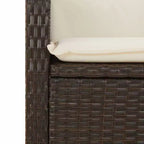 vidaXL Garden Dining Set with Cushions - Poly Rattan