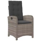 vidaXL Patio Dining Set with Cushions Poly Rattan