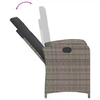vidaXL Patio Dining Set with Cushions Poly Rattan