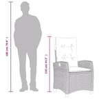 vidaXL Ensemble de salle à manger de jardin moderne avec coussins et verre trempé