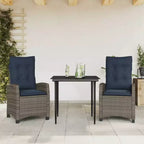 vidaXL Patio Dining Set with Cushions in Poly Rattan