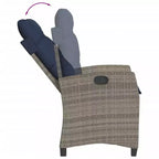vidaXL Patio Dining Set with Cushions in Poly Rattan