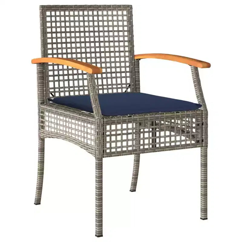 vidaXL Patio Dining Set Set of 6 PE Rattan Large Removable Covers
