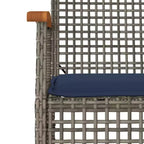 vidaXL Patio Dining Set Set of 6 PE Rattan Large Removable Covers