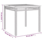 vidaXL Patio Dining Set Set of 6 PE Rattan Large Removable Covers