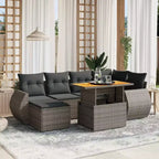 vidaXL Patio Sofa Set Adjustable Feet Garden Sofa Set Rectangular