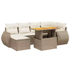 vidaXL Patio Sofa Set Adjustable Feet Garden Sofa Set Rectangular