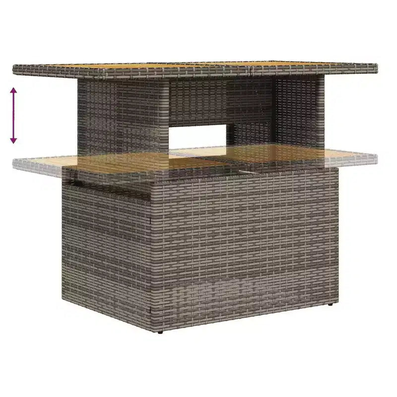 vidaXL Outdoor Sofa Set with Cushions - and Poly Rattan
