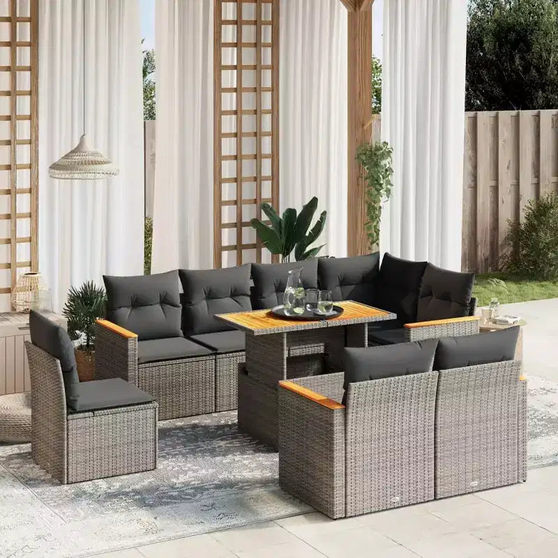 vidaXL Outdoor Sofa Set with Cushions in,, and Options