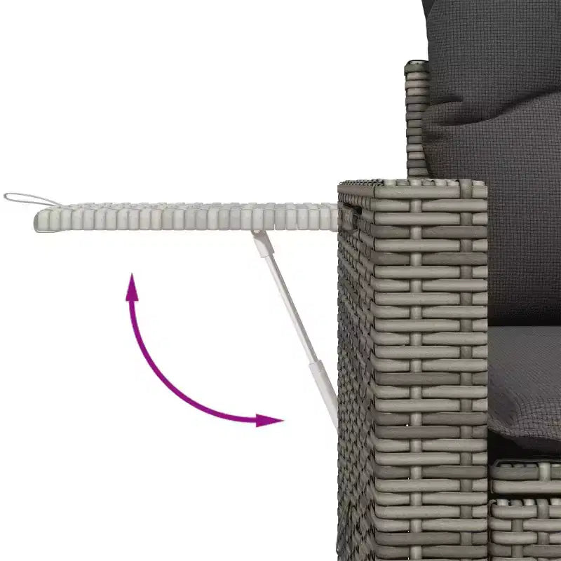 vidaXL Salon de jardin avec coussins en poly rotin multicolore