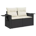 vidaXL Salon de jardin avec coussins en poly rotin multicolore