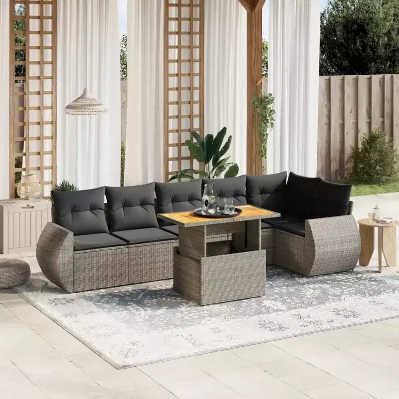 vidaXL Garden Sofa Set with Cushions and Table in Different Colors