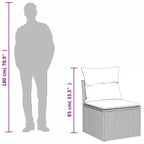 vidaXL Ensemble de canapés de jardin modulable avec coussins
