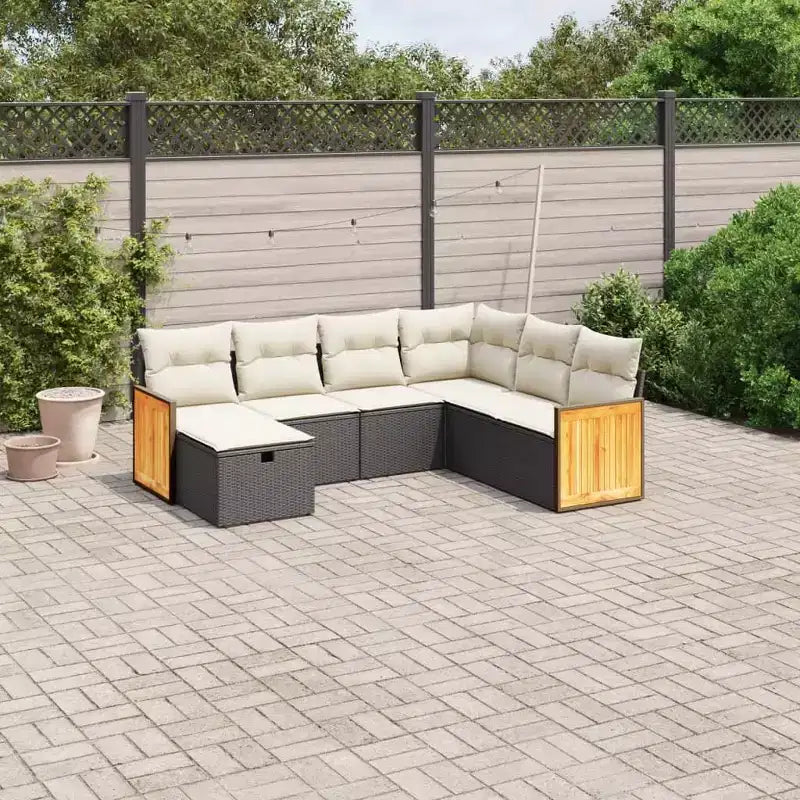 vidaXL Salon de jardin modulable avec coussins de différentes couleurs