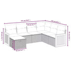 vidaXL Salon de jardin modulable avec coussins de différentes couleurs