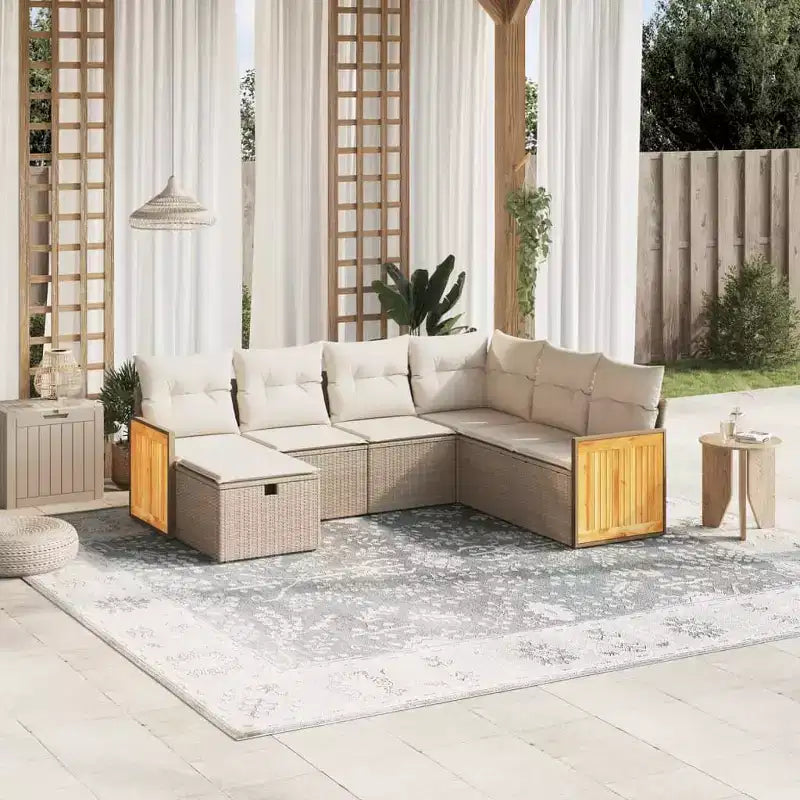 vidaXL Salon de jardin modulable avec coussins de différentes couleurs