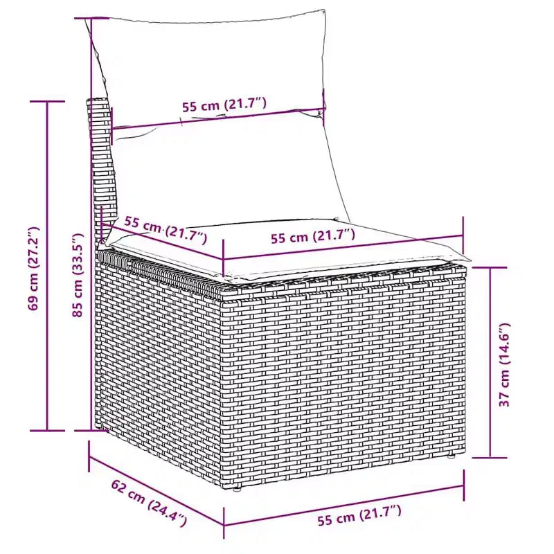 vidaXL Handy Patio Sofa Set with Cushions for Chilling Outside