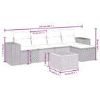 VidaXL Outdoor Sofa Set with Cushions - Poly Rattan