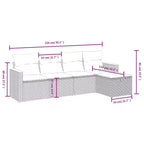vidaXL Ensemble de canapé de jardin modulable avec coussins en diverses couleurs