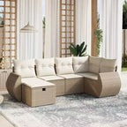 vidaXL Outdoor Sofa Set with Storage and Cushions