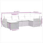 vidaXL Outdoor Sofa Set with Storage and Cushions