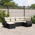 vidaXL Outdoor Sofa Set with Storage and Cushions