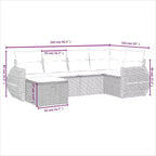 vidaXL Outdoor Sofa Set with Storage and Cushions