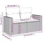 vidaXL Modular Outdoor Sofa Set with Cushions in Various Colors