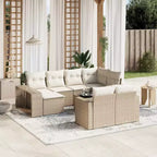 vidaXL Modular Outdoor Sofa Set with Cushions in Various Colors