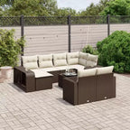 vidaXL Modular Outdoor Sofa Set with Cushions in Various Colors