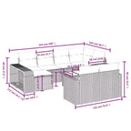 vidaXL Modular Outdoor Sofa Set with Cushions in Various Colors