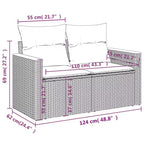 vidaXL Spacious Modular Outdoor Sofa Set with Removable Cushions