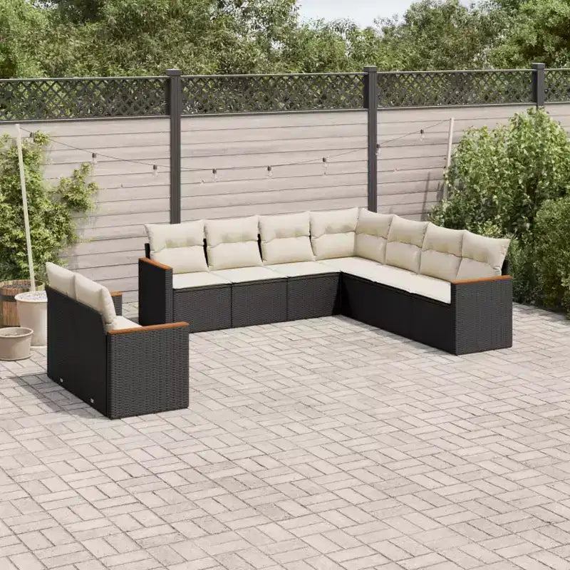 vidaXL Spacious Modular Outdoor Sofa Set with Removable Cushions