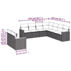 vidaXL Spacious Modular Outdoor Sofa Set with Removable Cushions