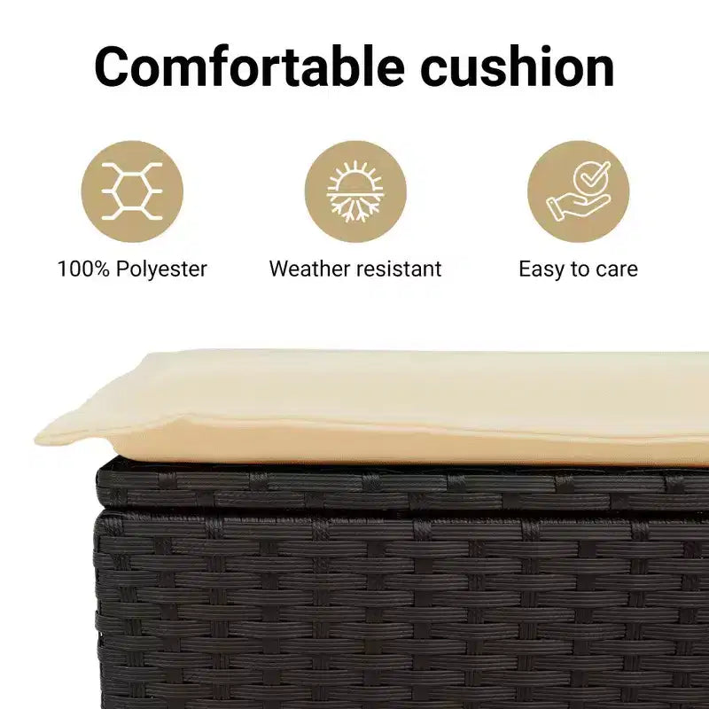 vidaXL Spacious Modular Outdoor Sofa Set with Removable Cushions