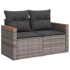 vidaXL Spacious Modular Outdoor Sofa Set with Removable Cushions