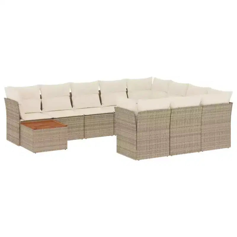 vidaXL Modular Outdoor Sofa Set with Cushions