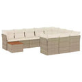 vidaXL Modular Outdoor Sofa Set with Cushions