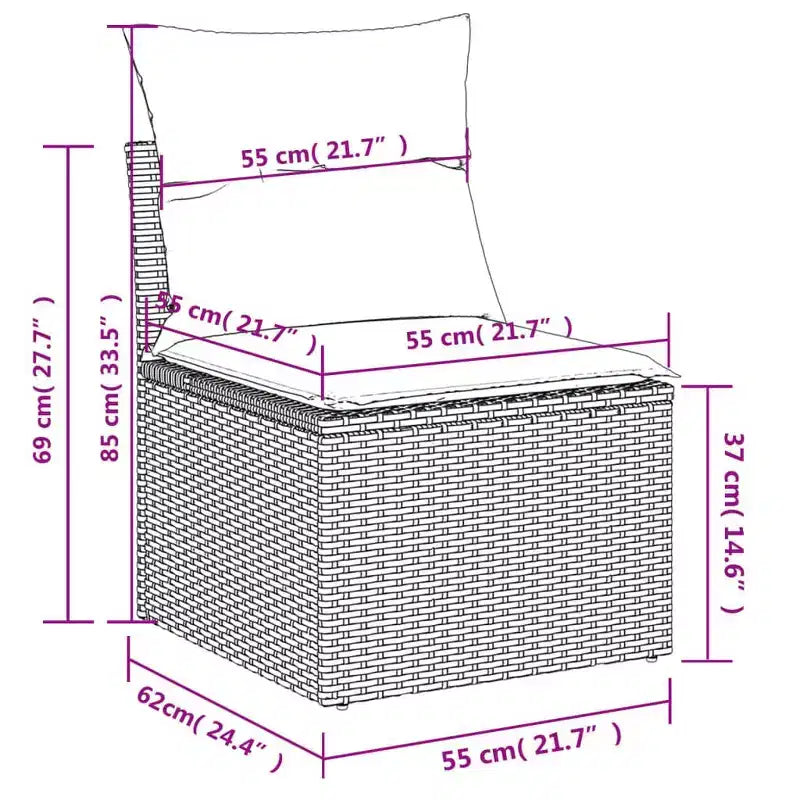 vidaXL Outdoor Sofa Set with Cushions in Different Colors