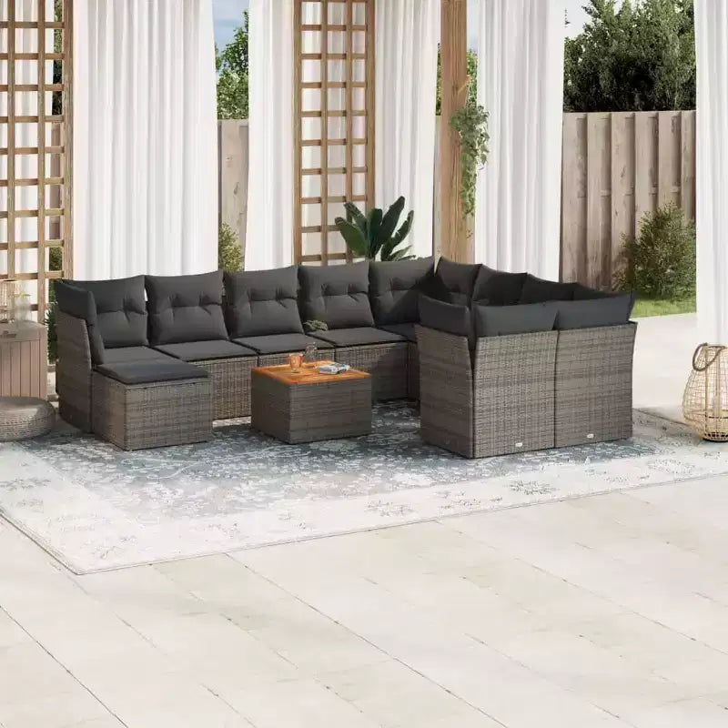 vidaXL Fancy Modular Garden Sofa Set with Cushions in Different Colors