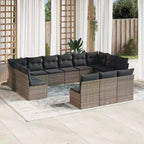 vidaXL Modular Garden Sofa Set with Cushions - Outdoor Comfort