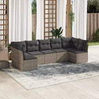 vidaXL Modular Garden Sofa Set with Cushions and Table