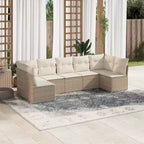 vidaXL Modular Garden Sofa Set with Cushions and Table
