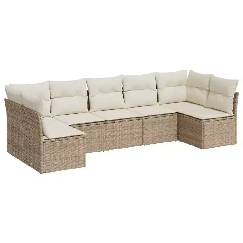 vidaXL Modular Garden Sofa Set with Cushions and Table