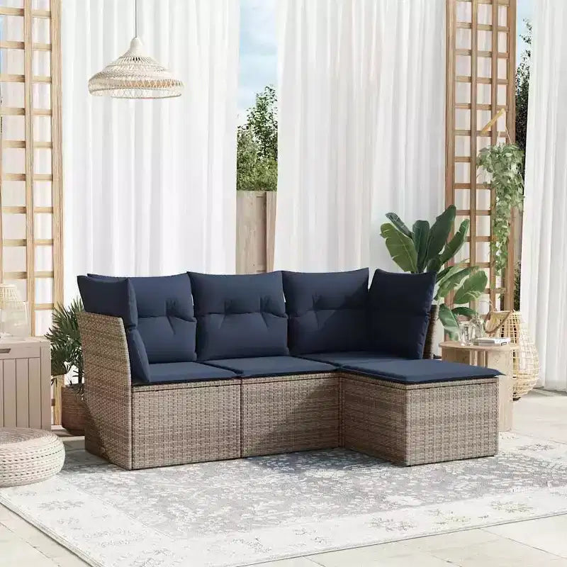 VidaXL Garden Sofa Set with Cushions in a Range of Colors