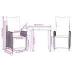 vidaXL Salon de jardin moderne en résine tressée