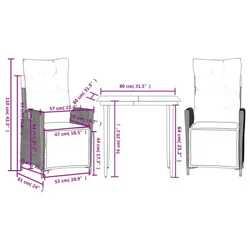 vidaXL Salon de jardin moderne en résine tressée